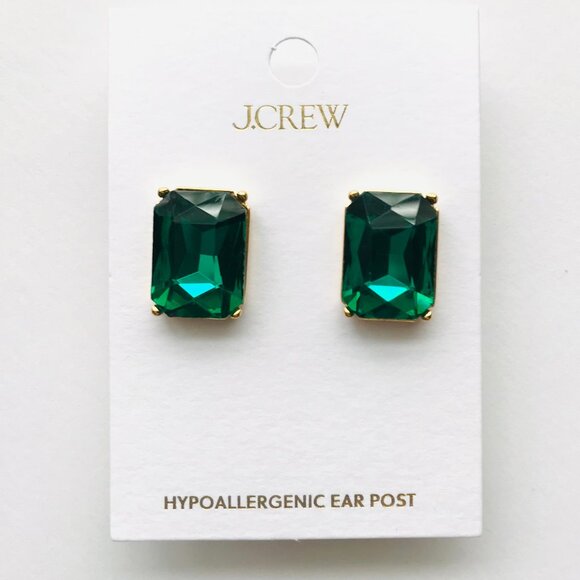NWT J.Crew Crystal stud earrings - Picture 3 of 3